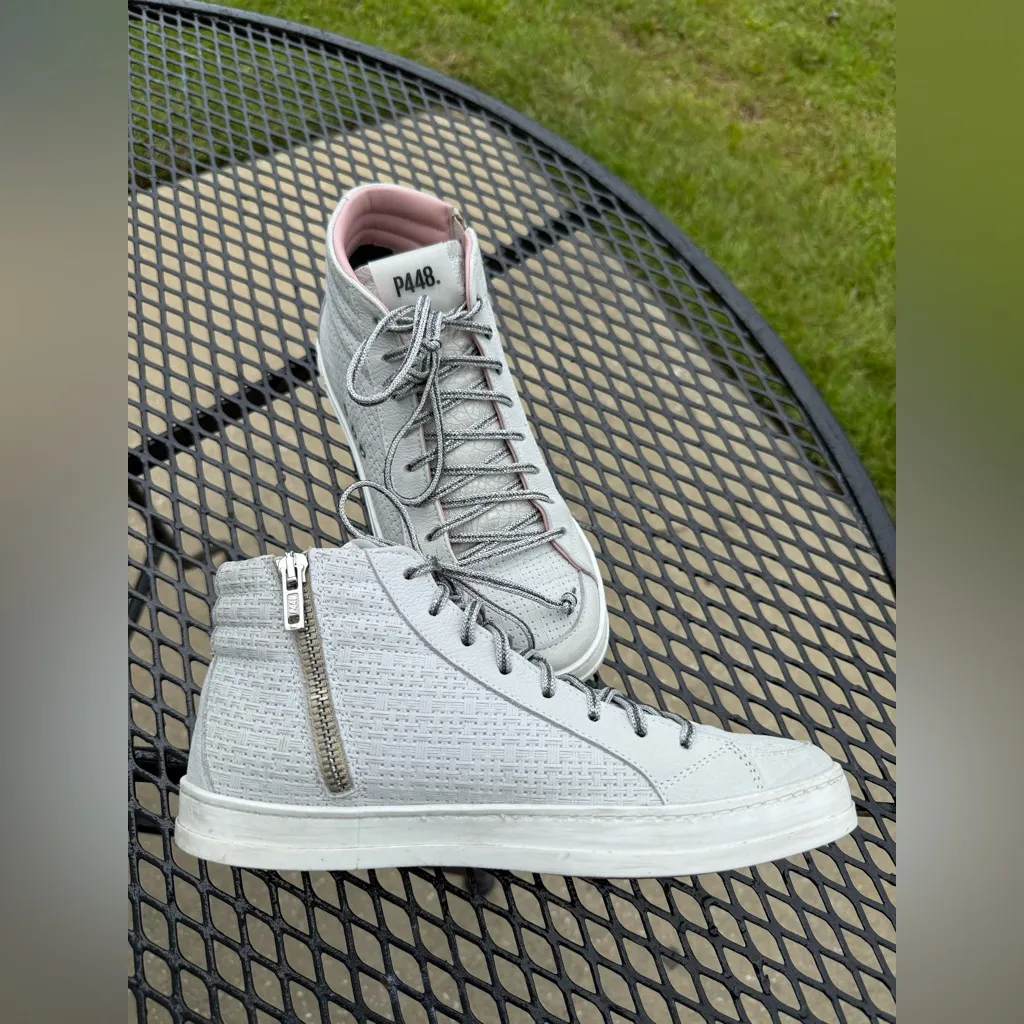 P448 Women's High-Top gray Sneakers size 7 - Image 6