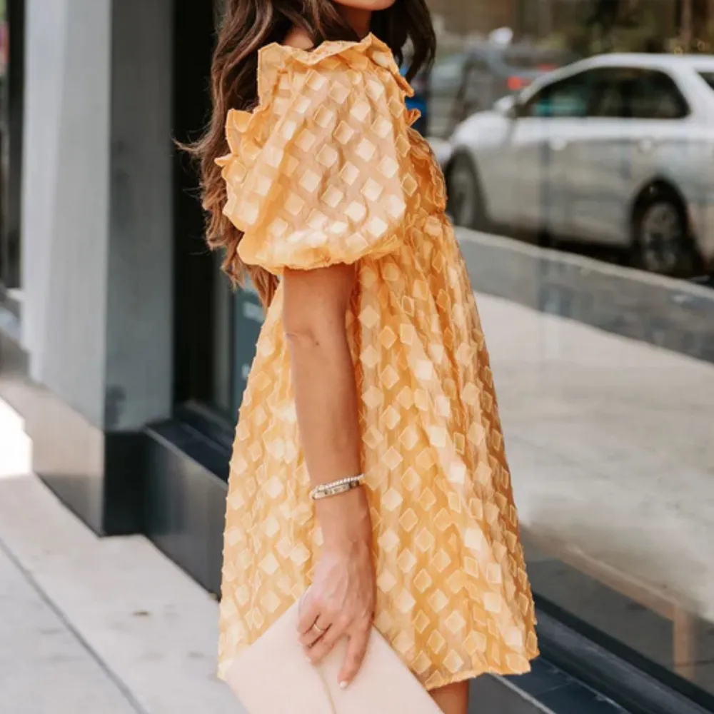 VICI | Unforgettable Sunrise Textured Babydoll Dress - Image 3