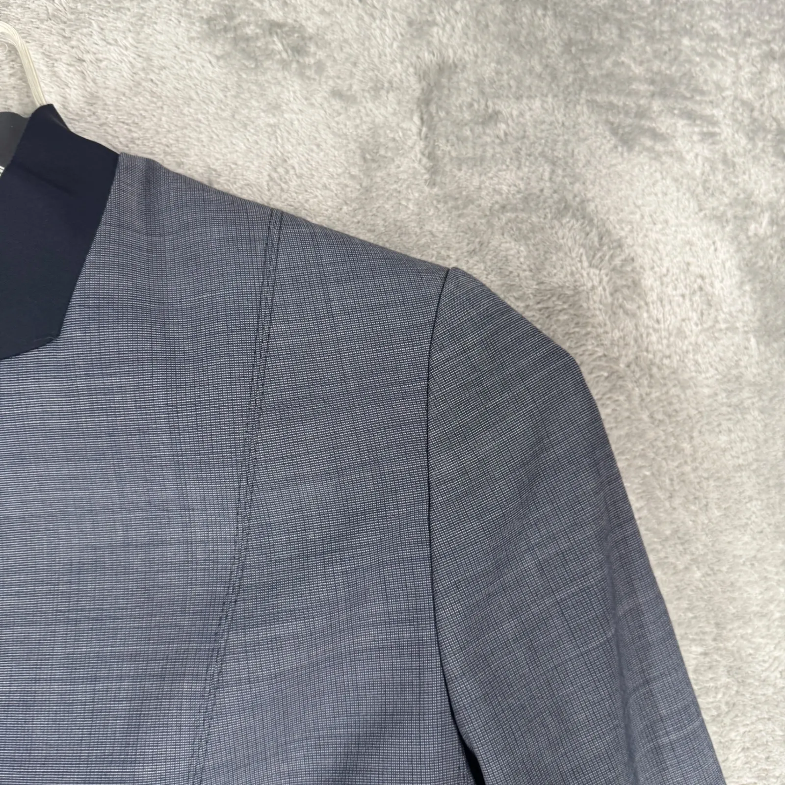 Elie‎ Tahari Blazer Women Clasp Front Career Cropped Jacket Blue Gray Size 10 - Image 6