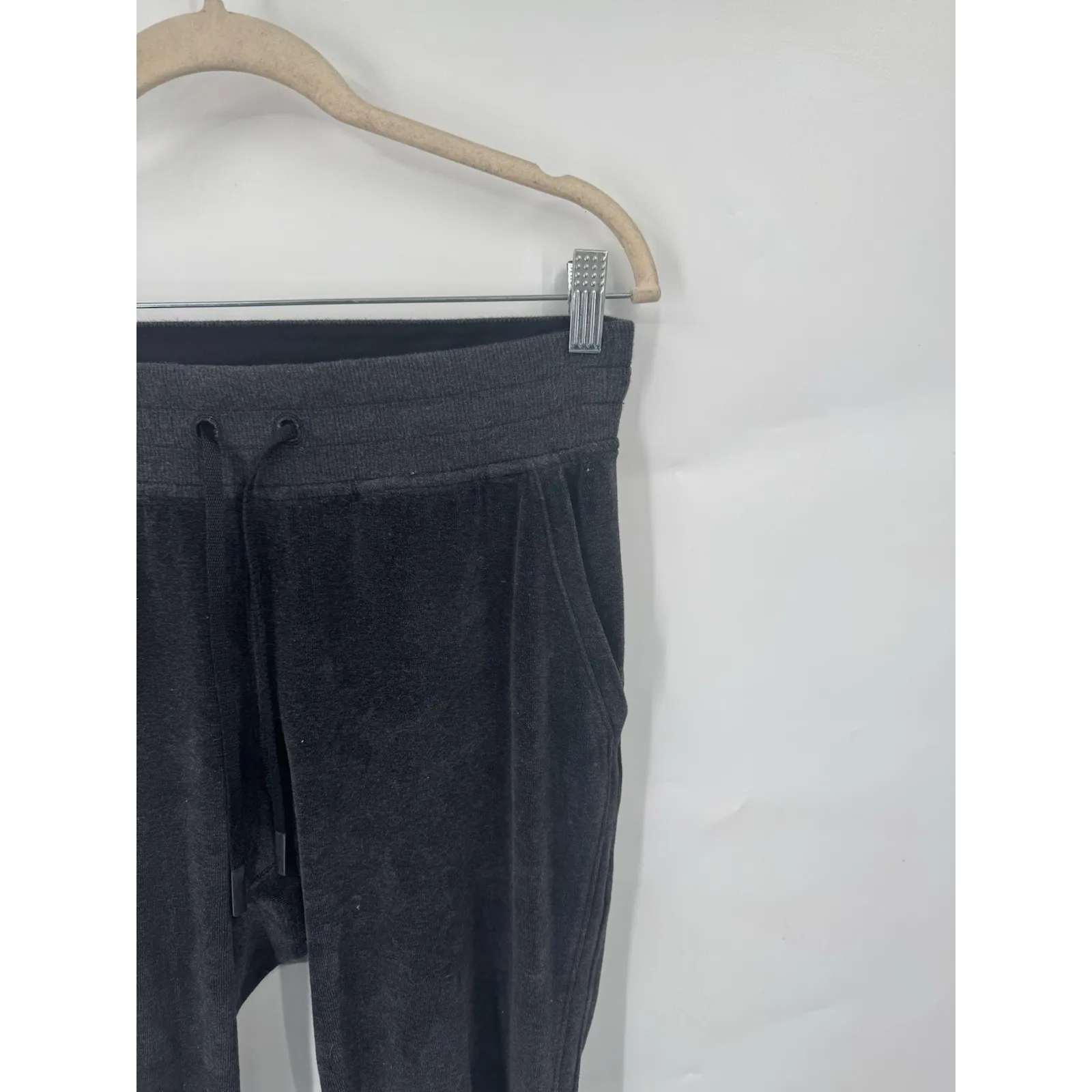 Lululemon Warm Down Velour Jogger Women 6 Faded Black Athleisure Retro High Rise - Image 7