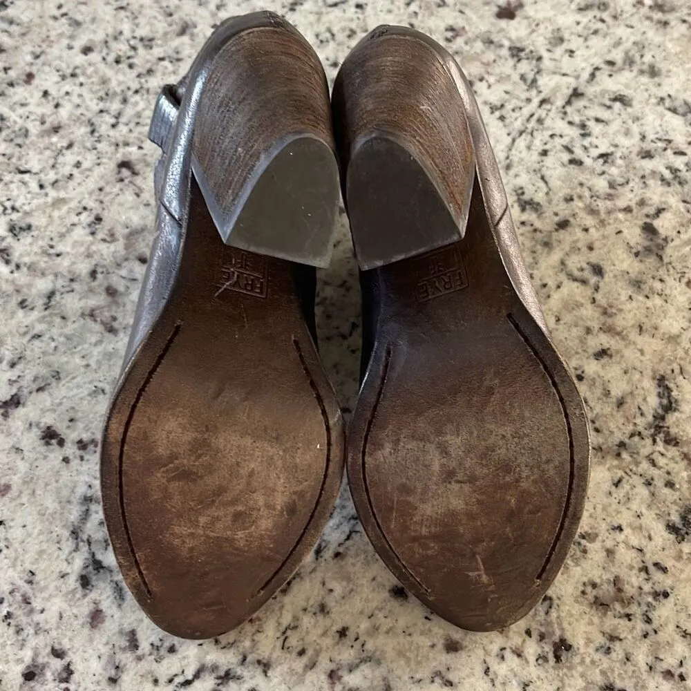 Frye Womens‎ Braided Ankle Block Heeled Boots Brown Size 6B - Image 9