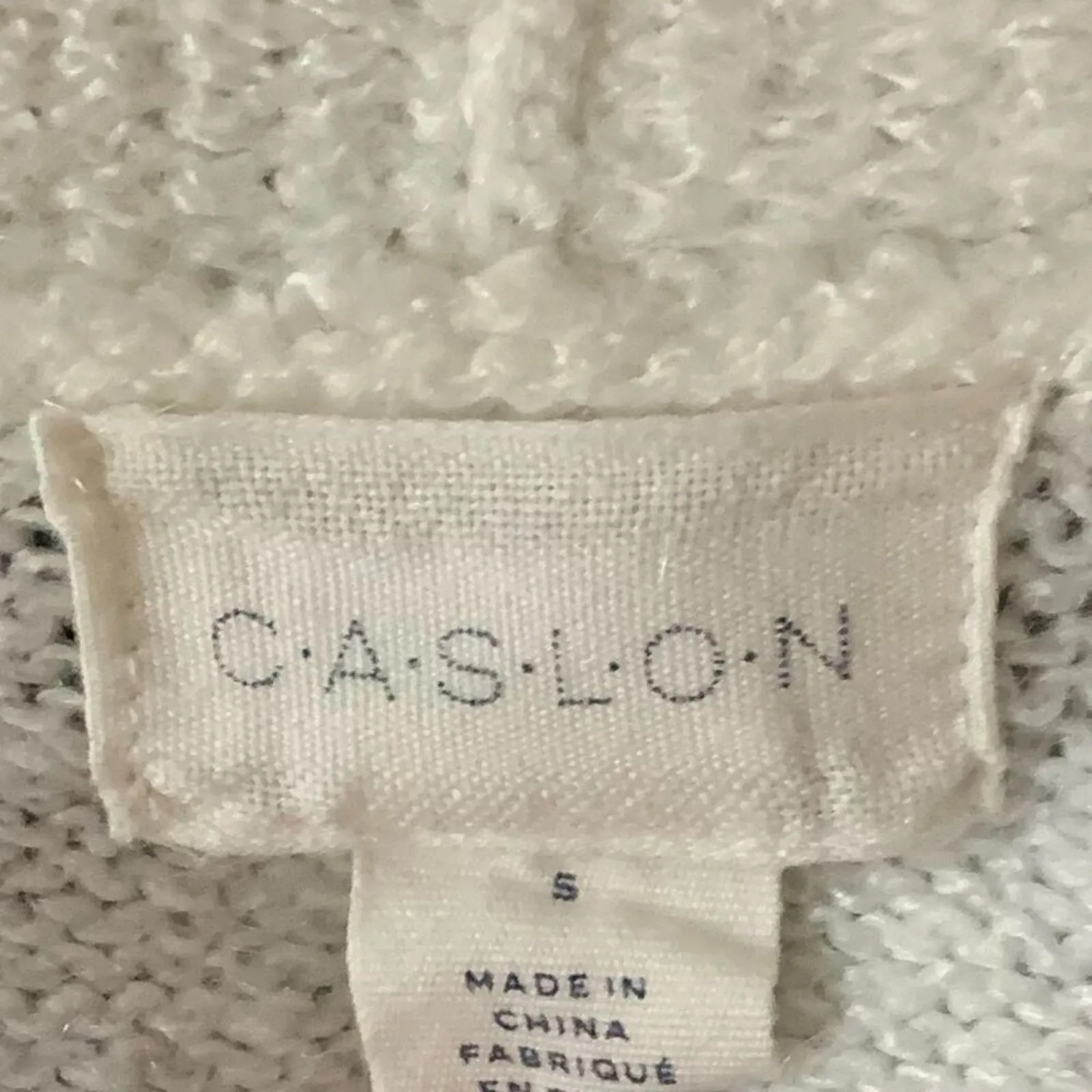 Caslon Wool Mohair Blend Open Front Cardigan Colorblock Striped Pockets S - Image 3