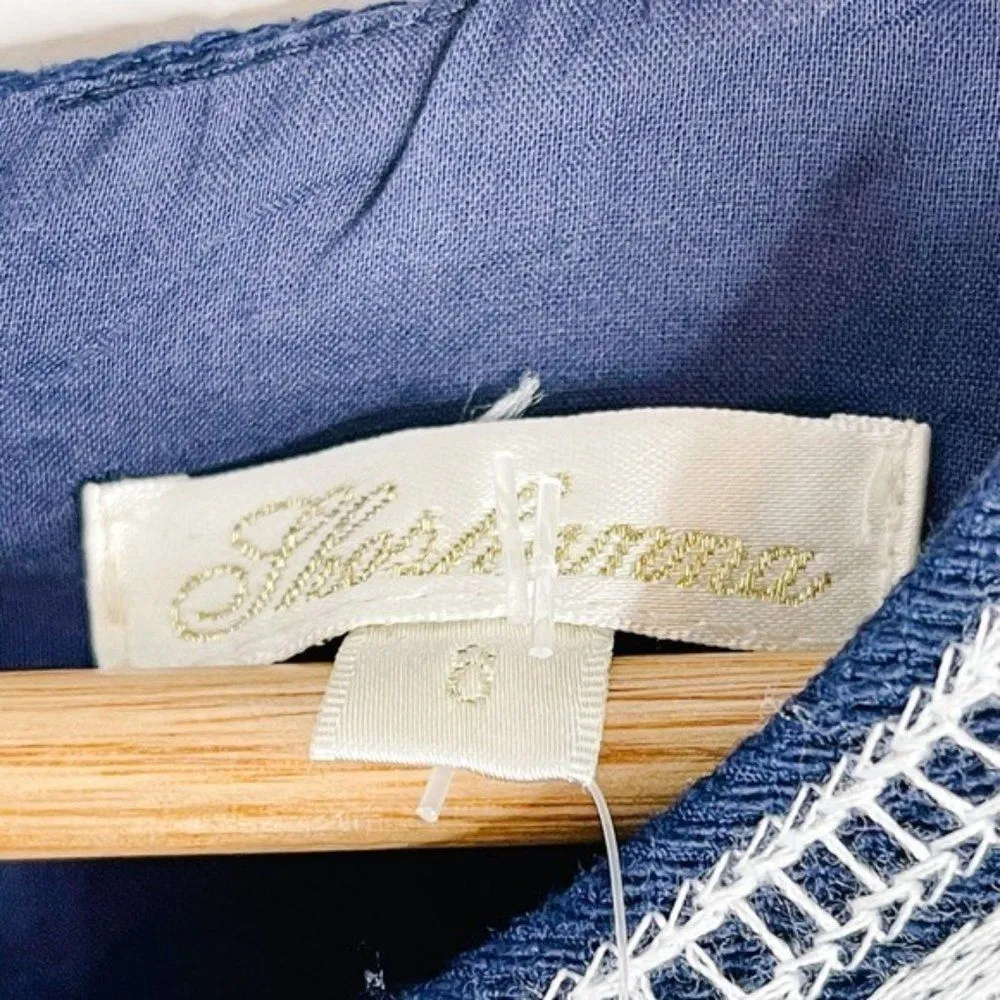 Shoshanna Avril Embroidered Geometric Sleeveless Crop Top Blue Size 6 - Image 98