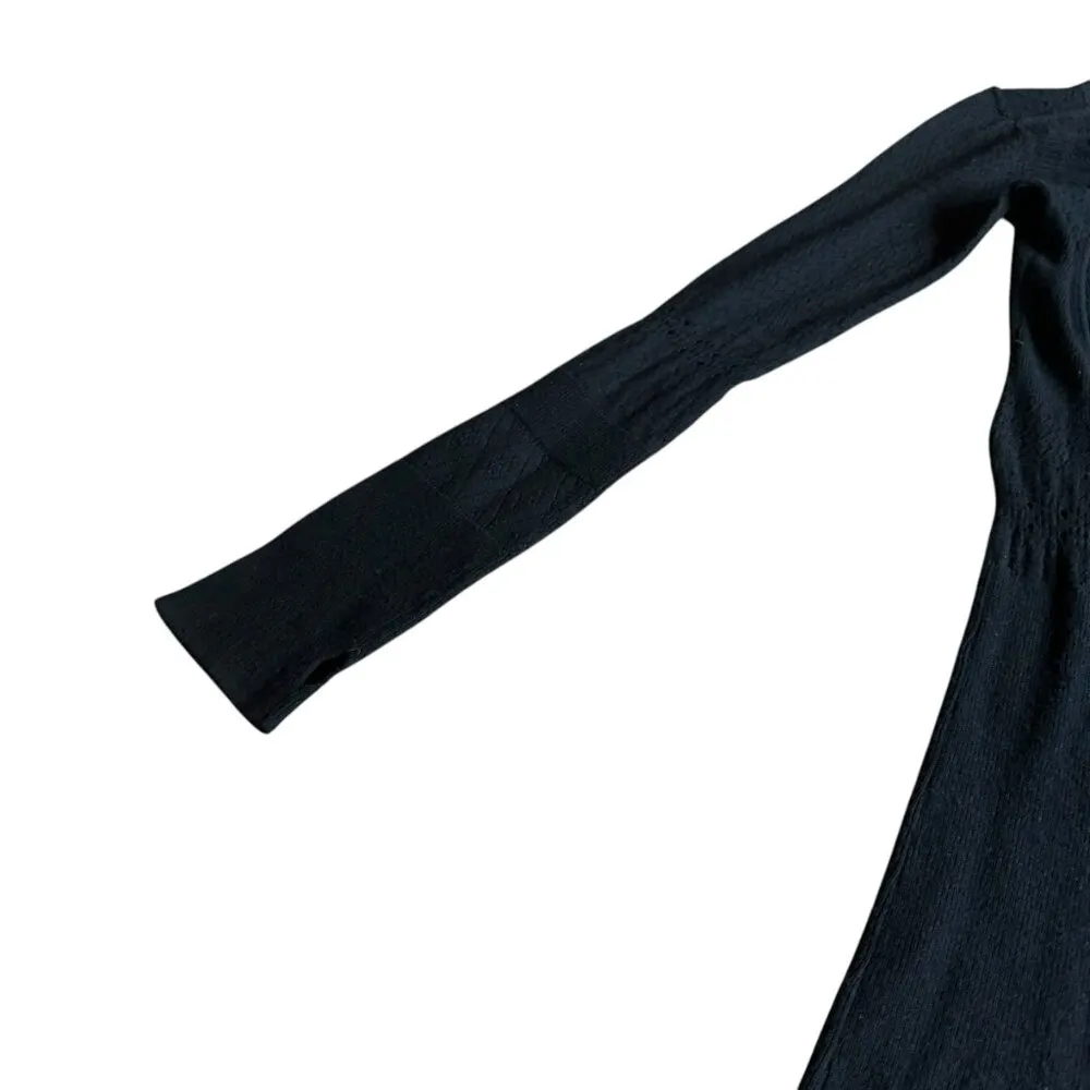 NBD Black Sweater Dress Cutout Waist Long Sleeve Stretch Open Back Size Small - Image 9