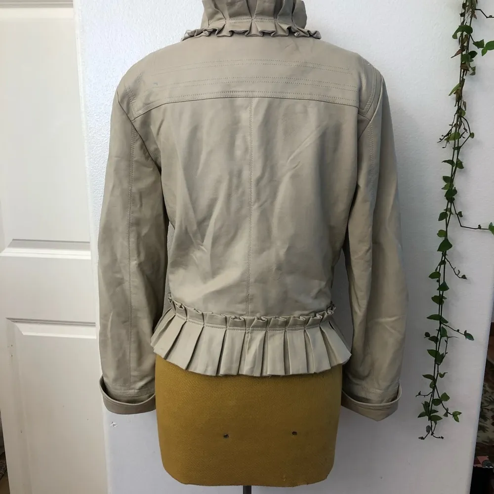 Bagatelle women's leather  ruffle jacket - Image 5