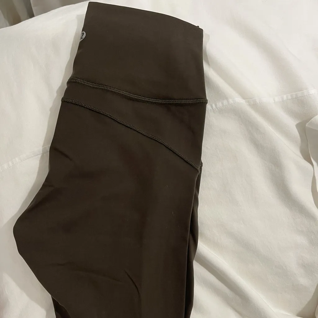 Olive colored lululemon leggings size 4 - Image 2