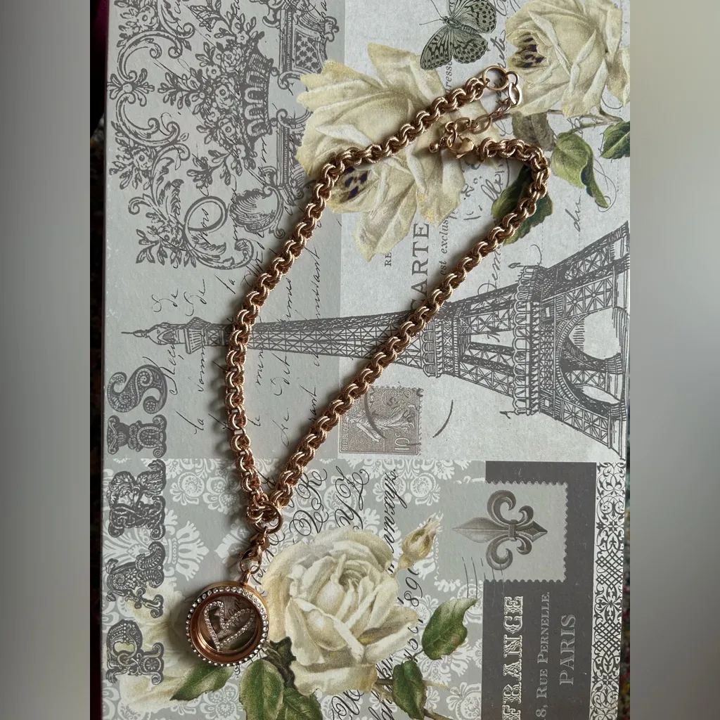 Origami Owl Rose Gold Necklace NEW - Image 3