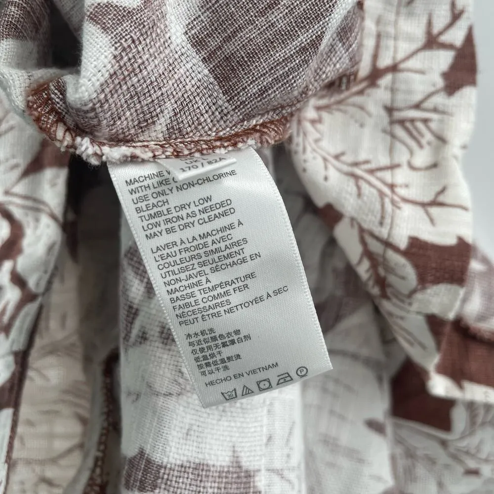 URBAN OUTFITTERS Skirt Size Large Tropical Leaf Coastal Mini Size Buckle Brown - Image 11