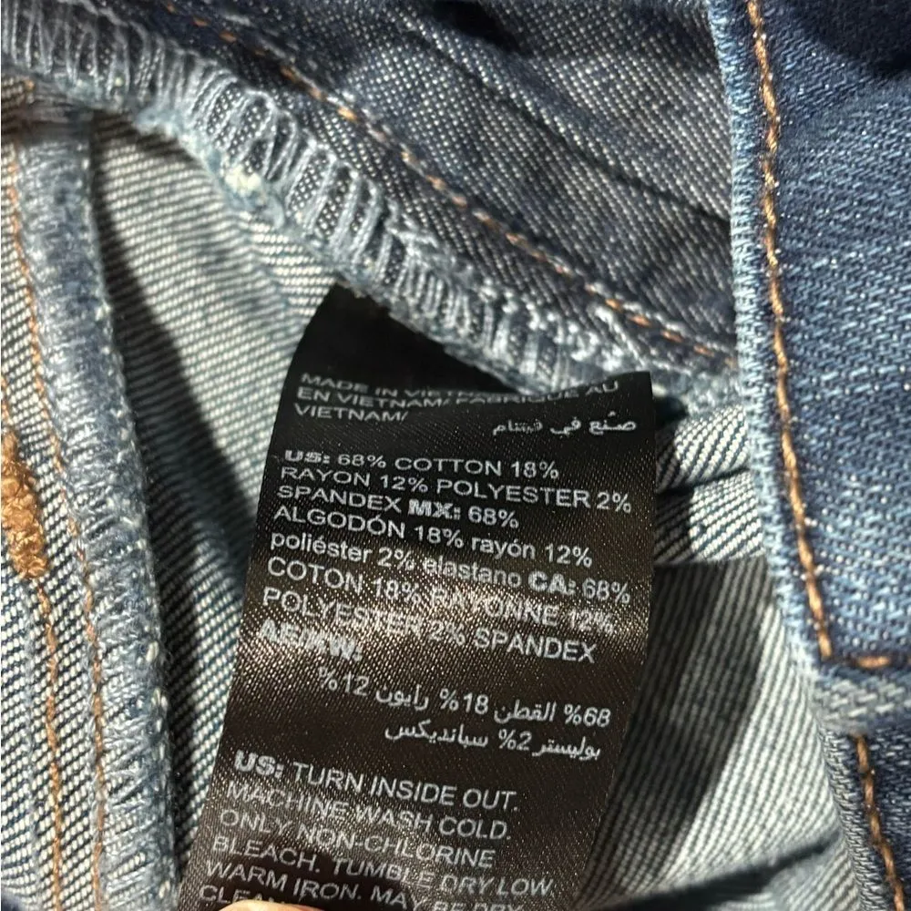 White House Black‎ Market Women's Size 4 Slim Ankle Denim Jeans Raw Hem Sparkle - Image 13