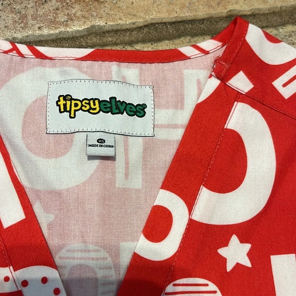 Tipsy Elves Holiday Scrubs Top - Image 2
