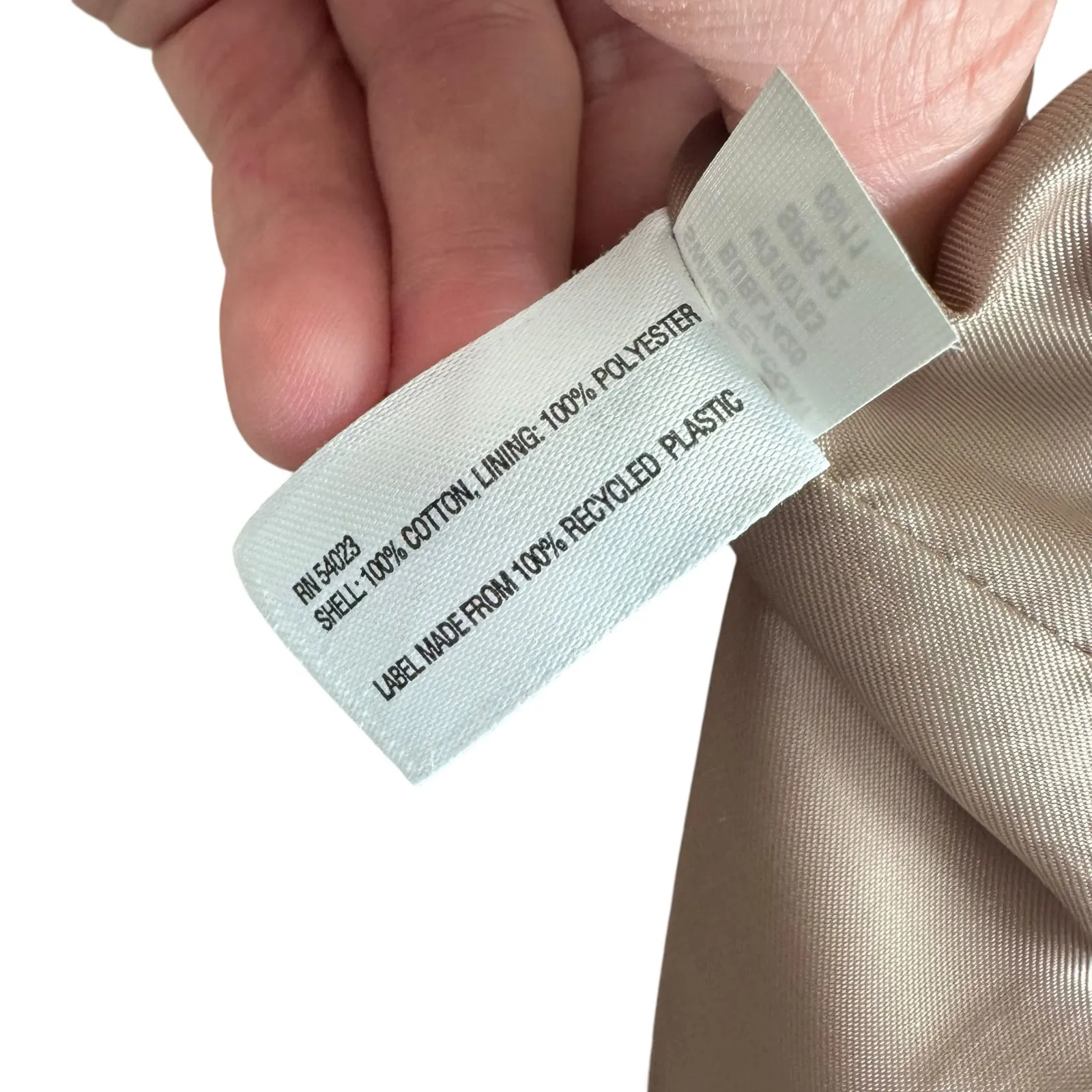 GAP Cotton Pale Pink Gold Button Double Breasted Lined Swing‎ Pea Coat Size L - Image 7