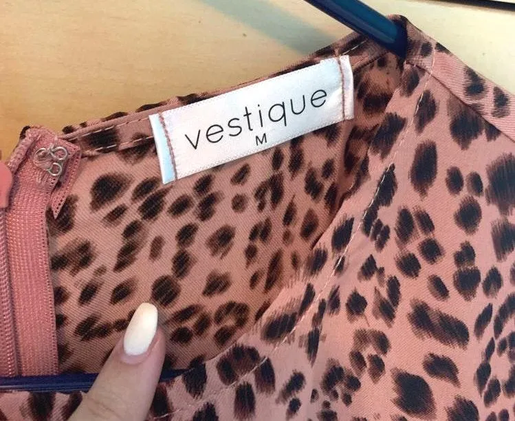 Blush Cheetah Print Dress - Image 3