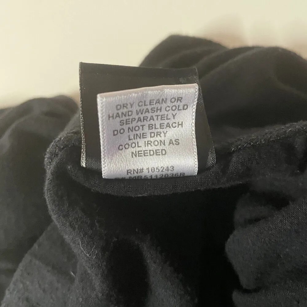 Bobeau Black Asymmetrical Ruched Side Skirt Size L GUC - Image 5