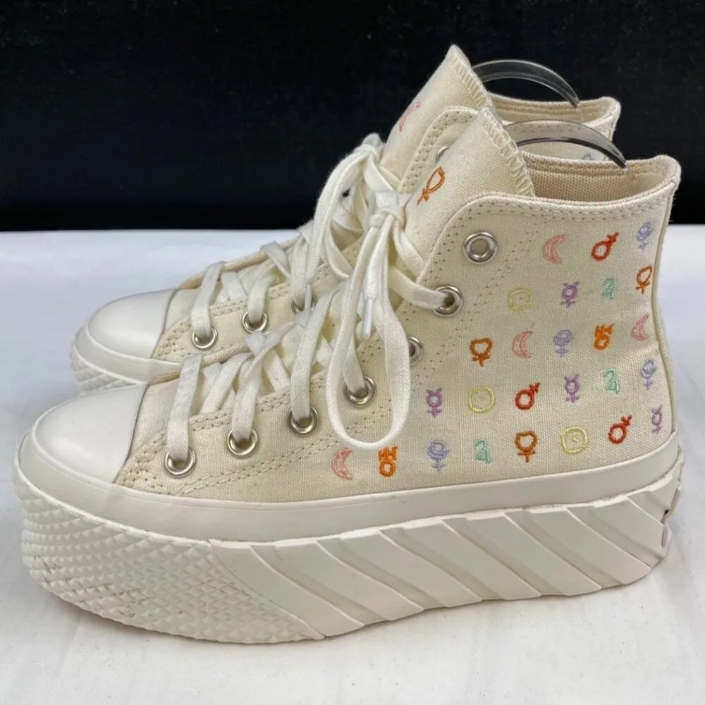 Converse Cuck Taylor Women's White Shoes/Sneakers Sz 5 SKU 4255 - Image 3