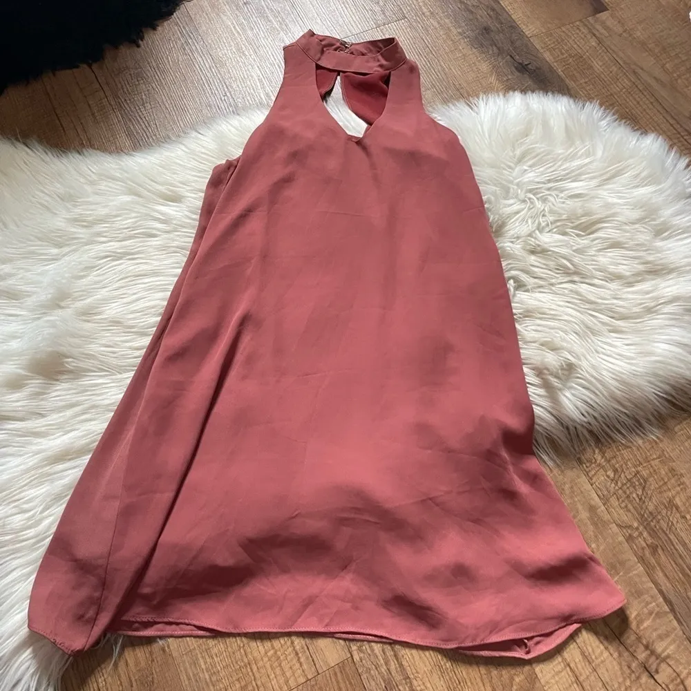 LULU’S Groove Thing Rusty Rose Swing Dress - Image 3