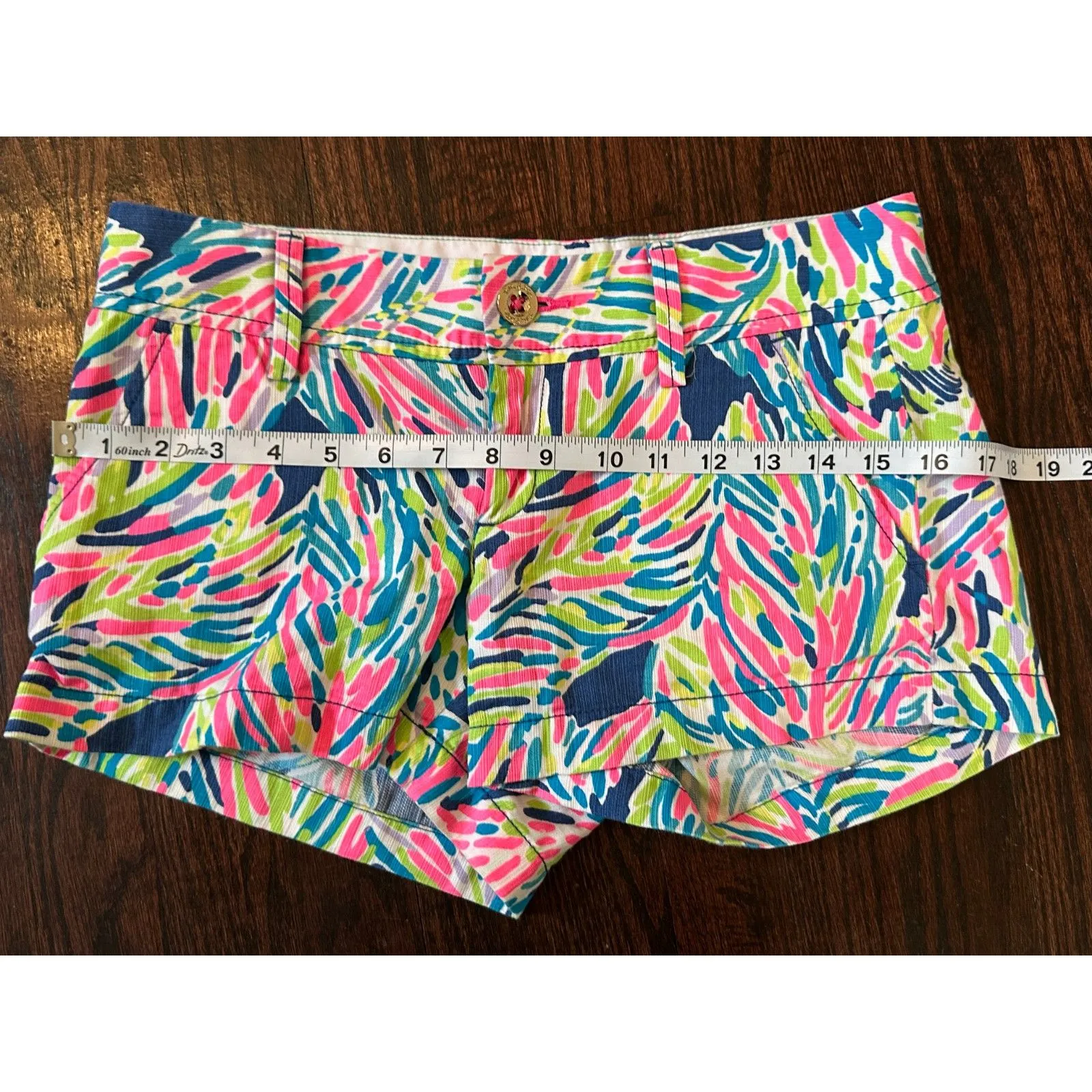 Lilly Pulitzer 100% Cotton Multi Pink Blue The Walsh Short Size 0 - Image 8