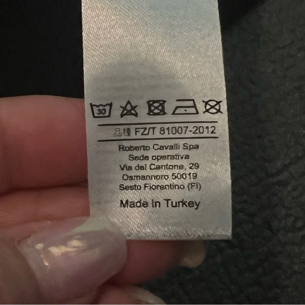 Cavalli Class Cavalli graphic croc Sweatshirt, black unisex size L women’s Size L - Image 11