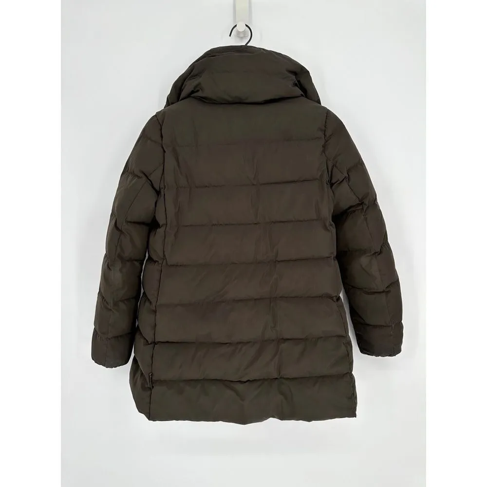 Moncler Petrea Quilted Puffer Jacket Feather Pure Goose Down Black XS Dark Grey - Image 3