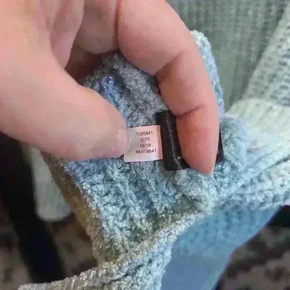 Lane Bryant Woman’s Blue Texture Knit Cowl Neck Sweater Size 22/24 - Image 10