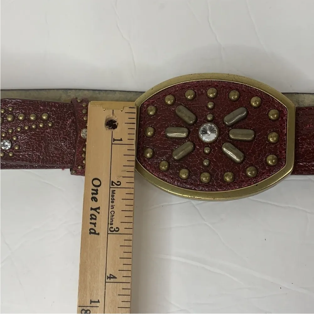 Vintage Guess Belt Maroon Size Medium - Image 5