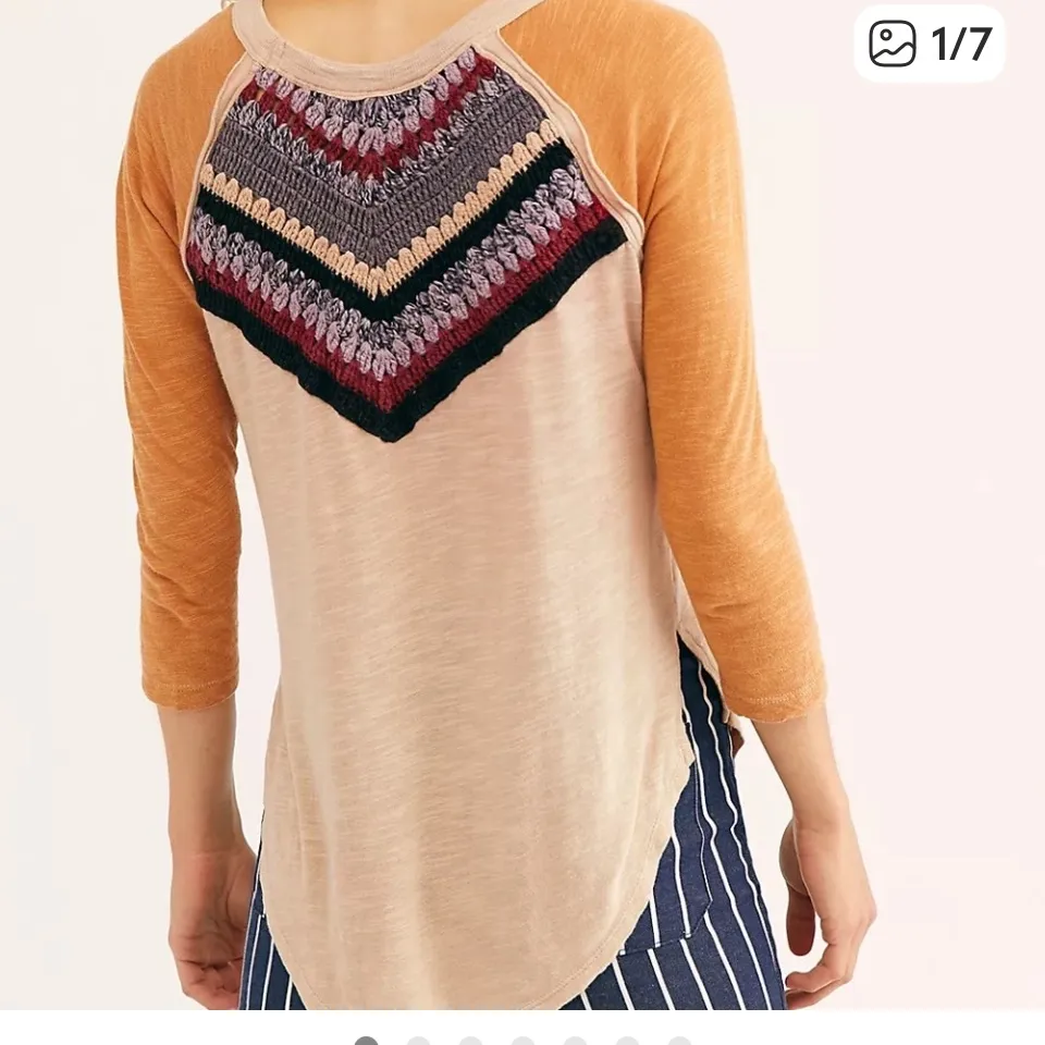 FREE People We The Free Spring Bound Linen Lyocell Baseball T
Shirt $118 casual - Image 3