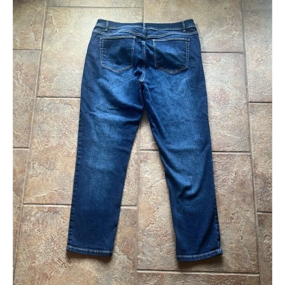 J. Jill Jeans Women's size 8 Denim blue Authentic Fit Slim Jeans #119 - Image 6