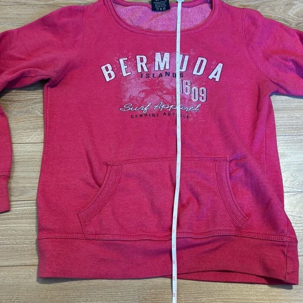 Bermuda pink scoop crewneck hoodie size medium women’s Bought in Bermuda and su - Image 5