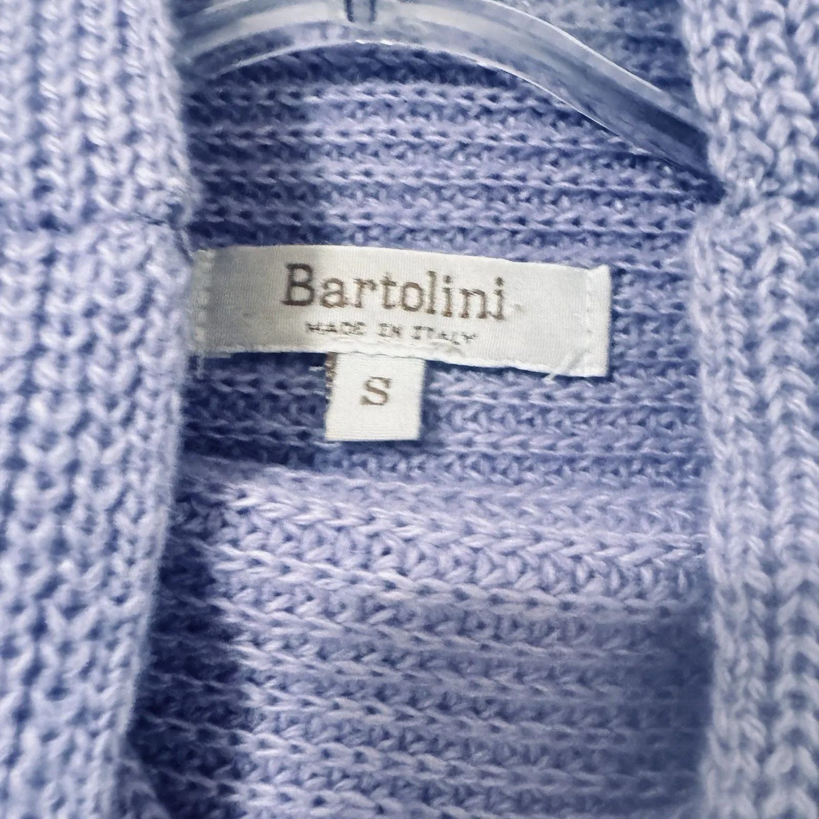 Bartolini Made In Italy Wool Cashmere Turtleneck Sweater Lavender Purple Size S - Image 4
