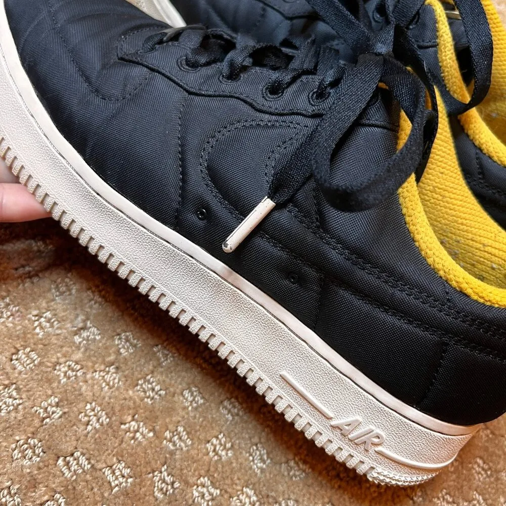 Nike Air Force 1 LX Low Top Sneakers Black/Yellow Women's 8.5 AF1 streetwear - Image 5