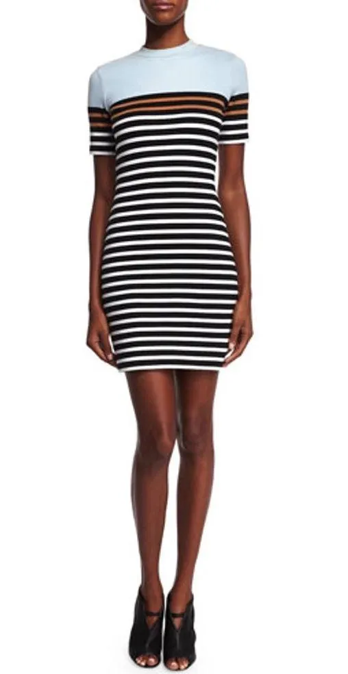 Alexander Wang T by  striped engineer short sleeve knit dress size XS extra small - Image 13