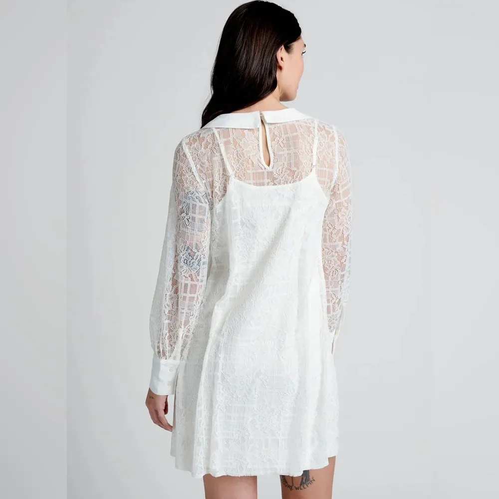 NEW ModCloth Honeymoon Maven Shift Dress in Ivory, Plus Size 1X New w/Tag $159 - Image 3