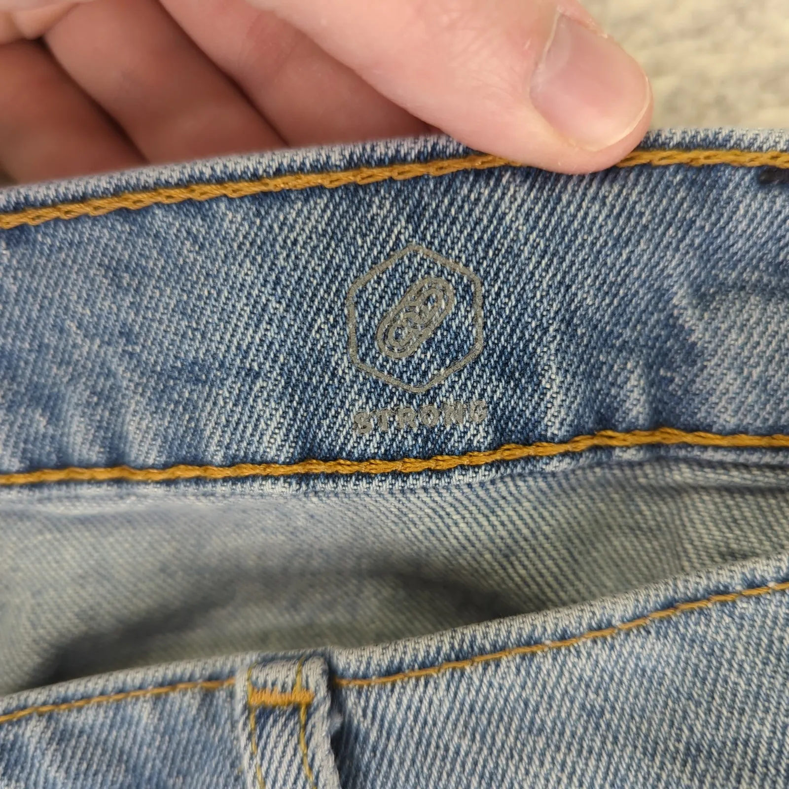 Levi's Western Fit Jean Denim‎ Cut Off Shorts Stretch Men's 36 Women's Size 12 - Image 5