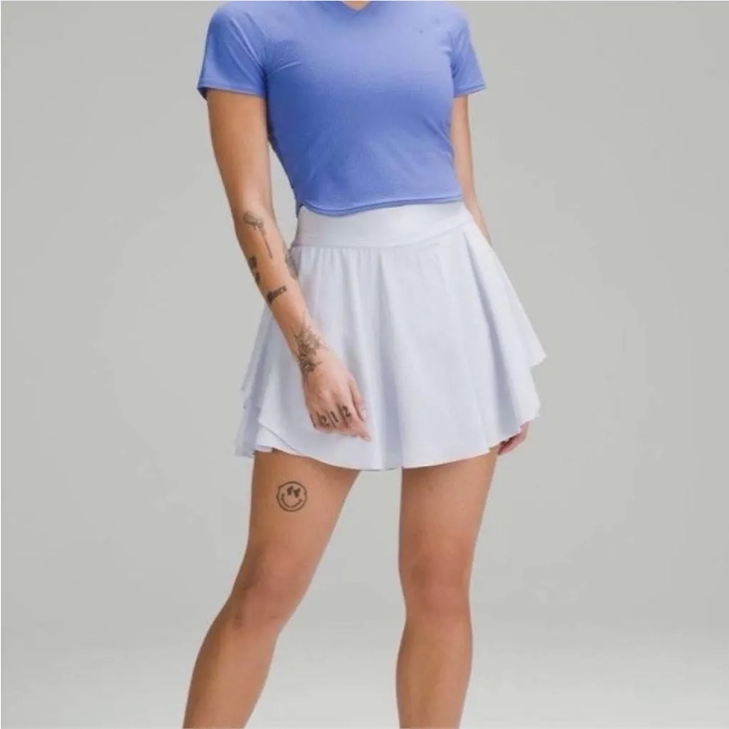 lululemon athletica White Mini Skort Court Rival High-Rise Skirt Long - Image 5