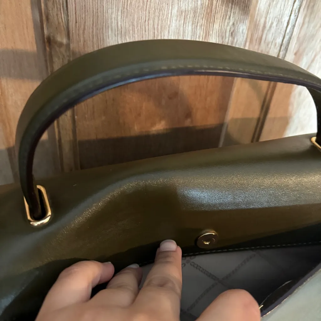 Michael kors Whitney Medium Leather‎ Satchel green crossbody - Image 10