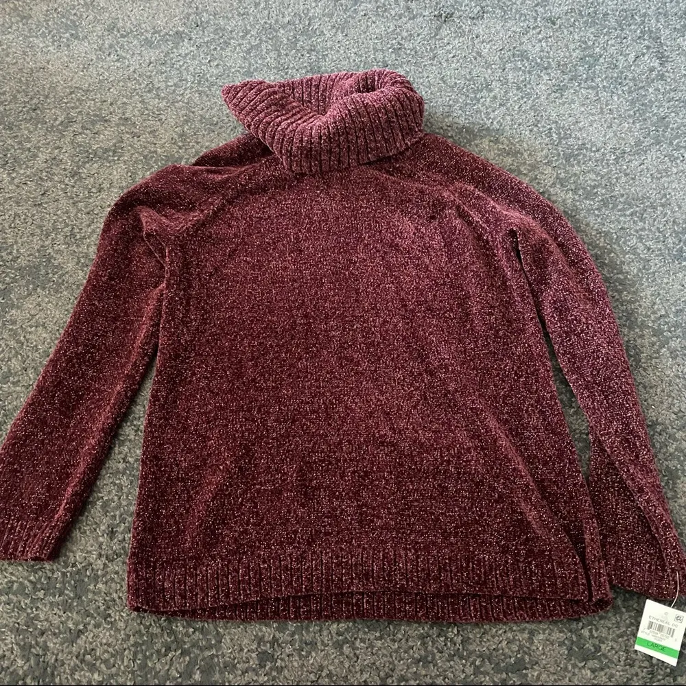 International concepts INC Chenille Ribbed Trim Pullover turtle neck Sweater - Image 4