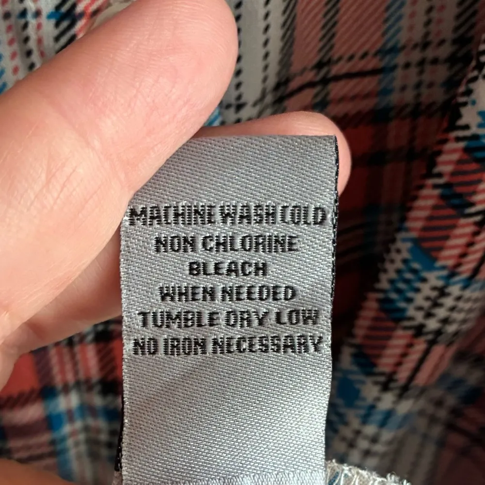 BaileyBlue Multicolor Shirt Dress Button Up Plaid Sleeveless M - Image 10