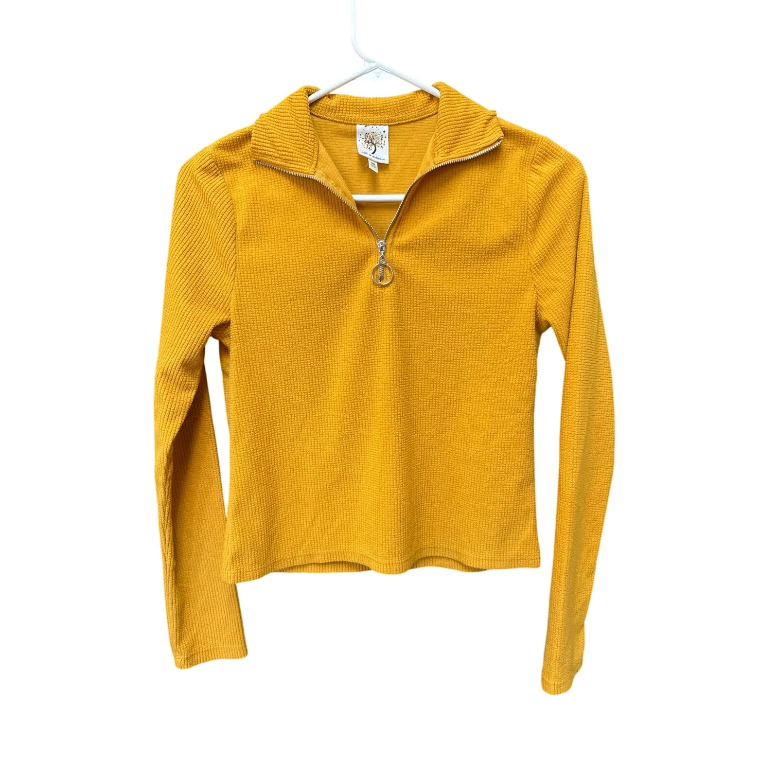 Self Esteem Women’s XS Orange Quarter Zip Sweater - Image 2