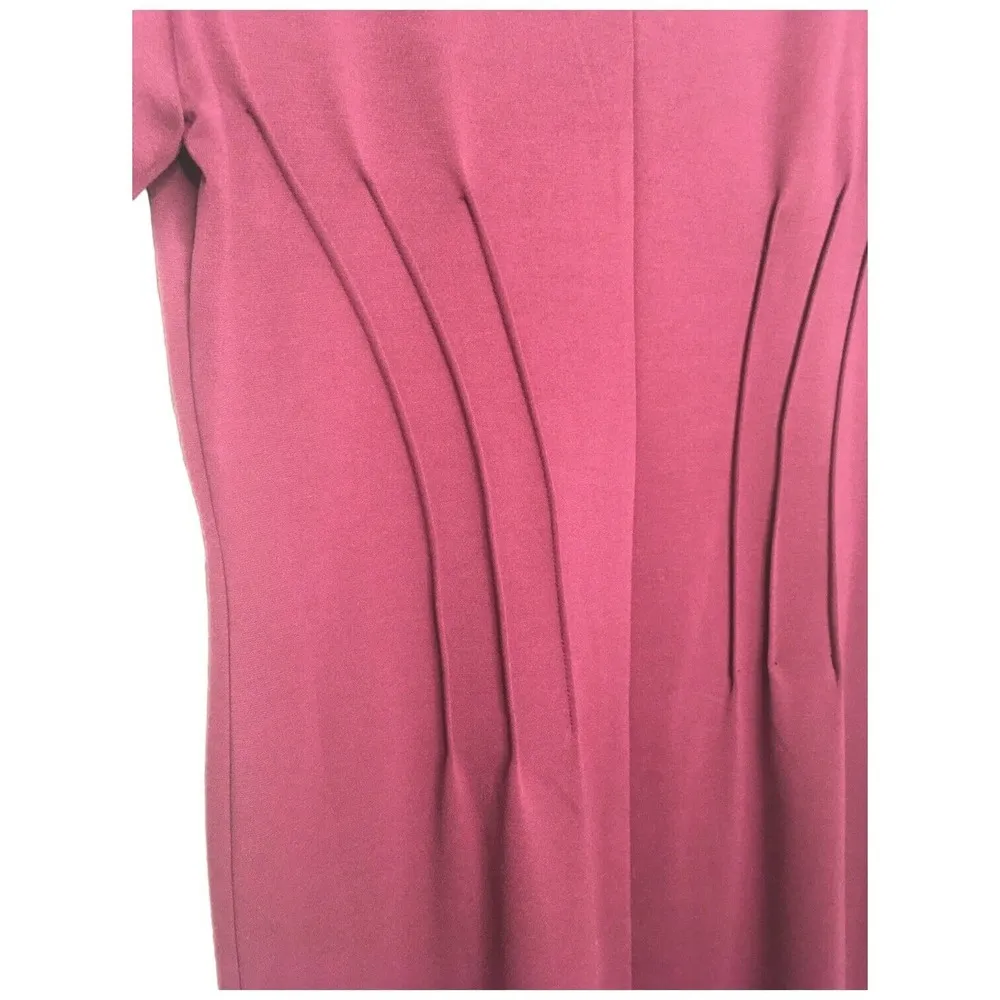 New Catherine Malandrino Womens Sheath Jesse Cutout Pintuck Dress Eggplant 12 - Image 9