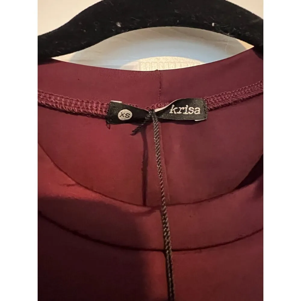 Krisa Wrap Long Sleeve Ruched Waist Mini Dress NWT Size XS - Image 4