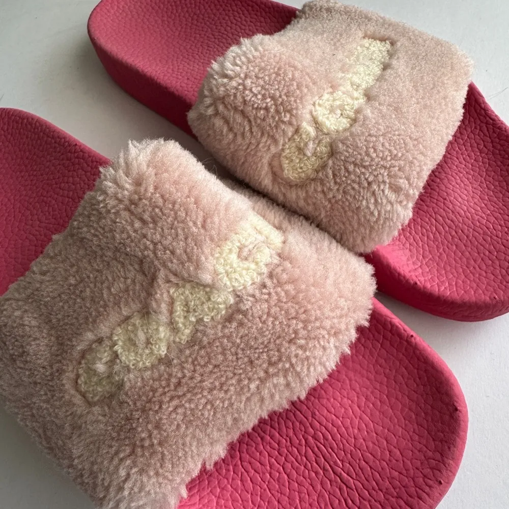 Coach Pink  Fuzzy Slides - Image 3