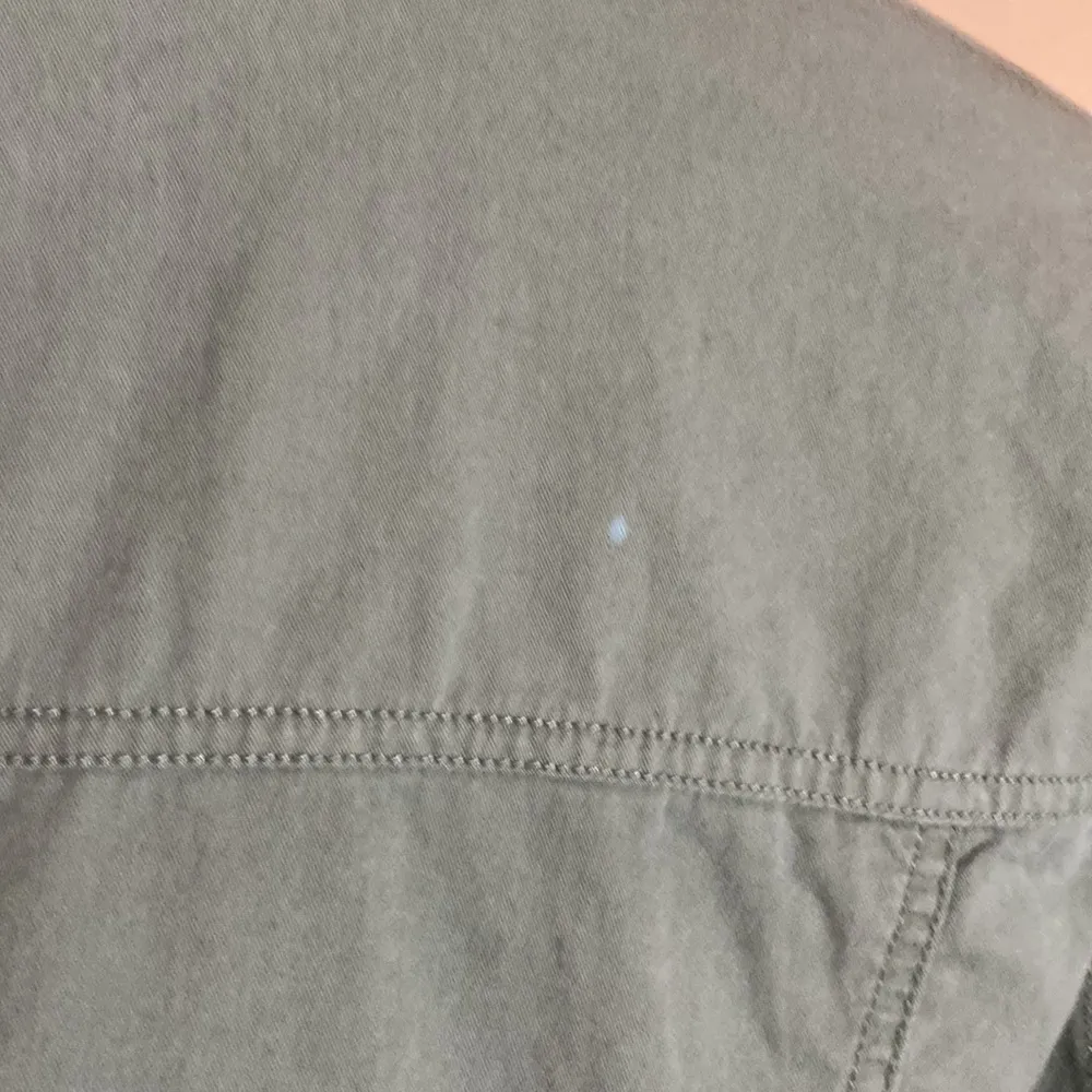 Columbia cropped olive green button jacket small medium utility - Image 5