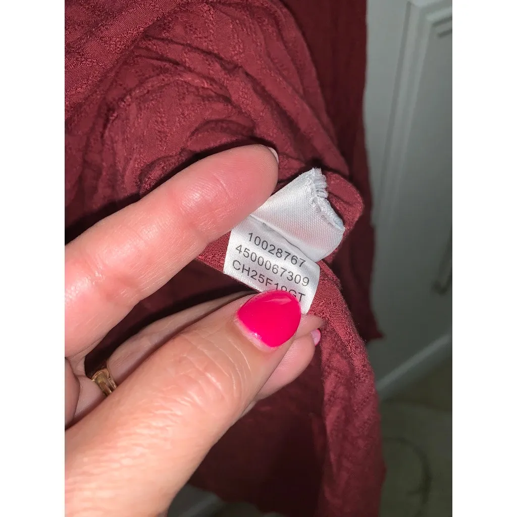 Ariat Women's Long Sleeve Blouse Red Size‎ Large Round Neck - Image 7