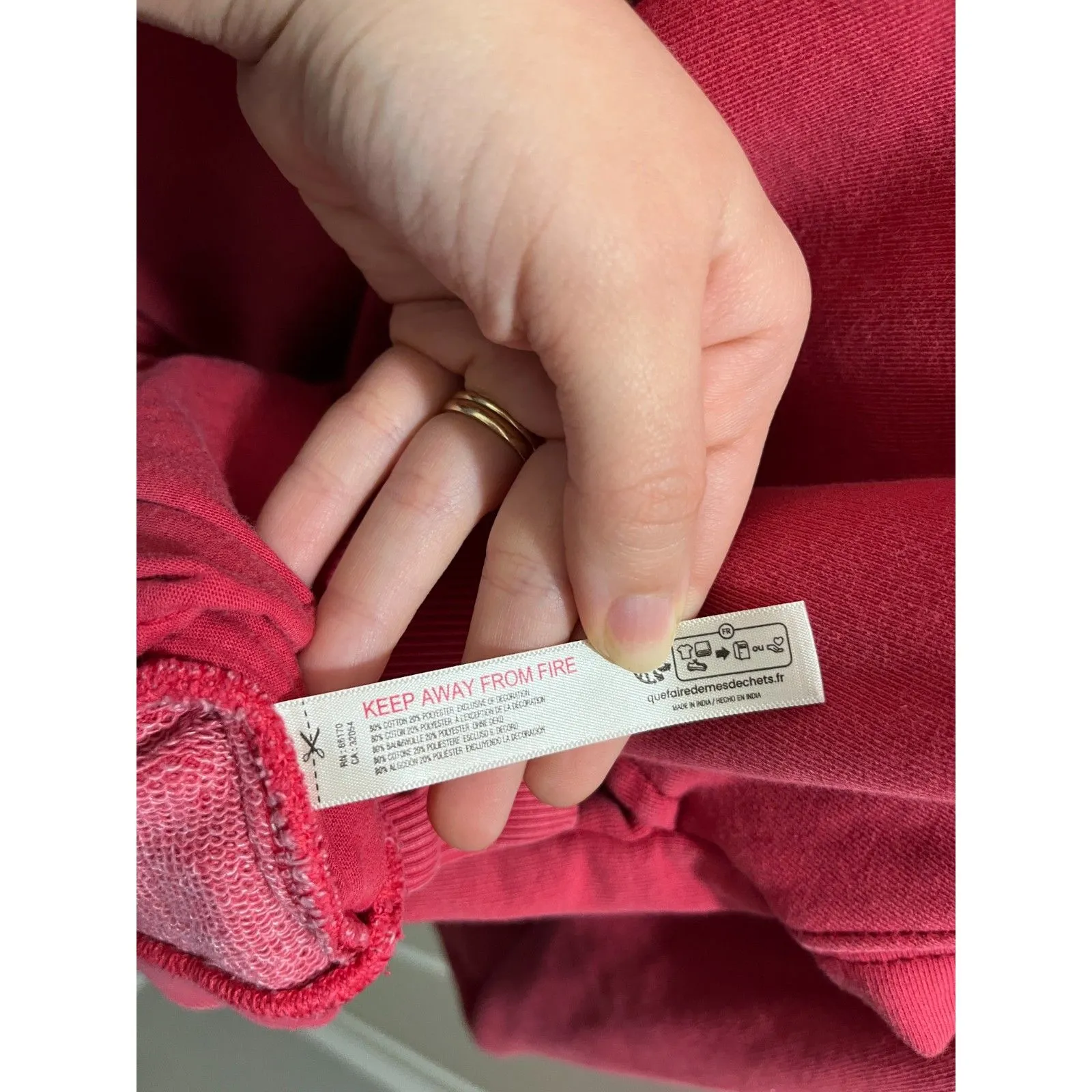 Free People Movement All Star Solid Pullover Size Small Oversized Winterberry Red - Image 7