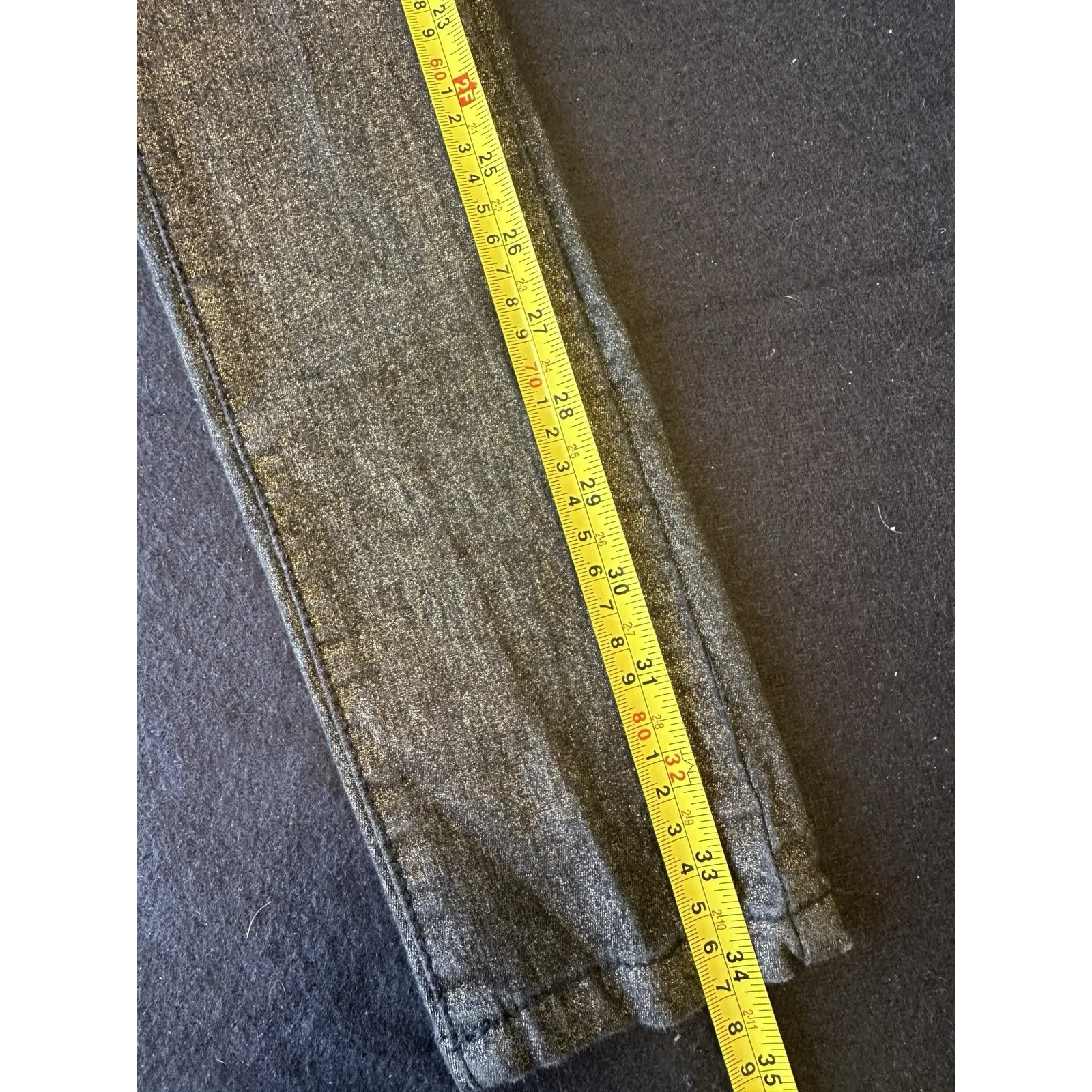 Romeo & Juliet Jeans Women 25‎ Black Gold Shimmer Metallic Stretch - Image 7