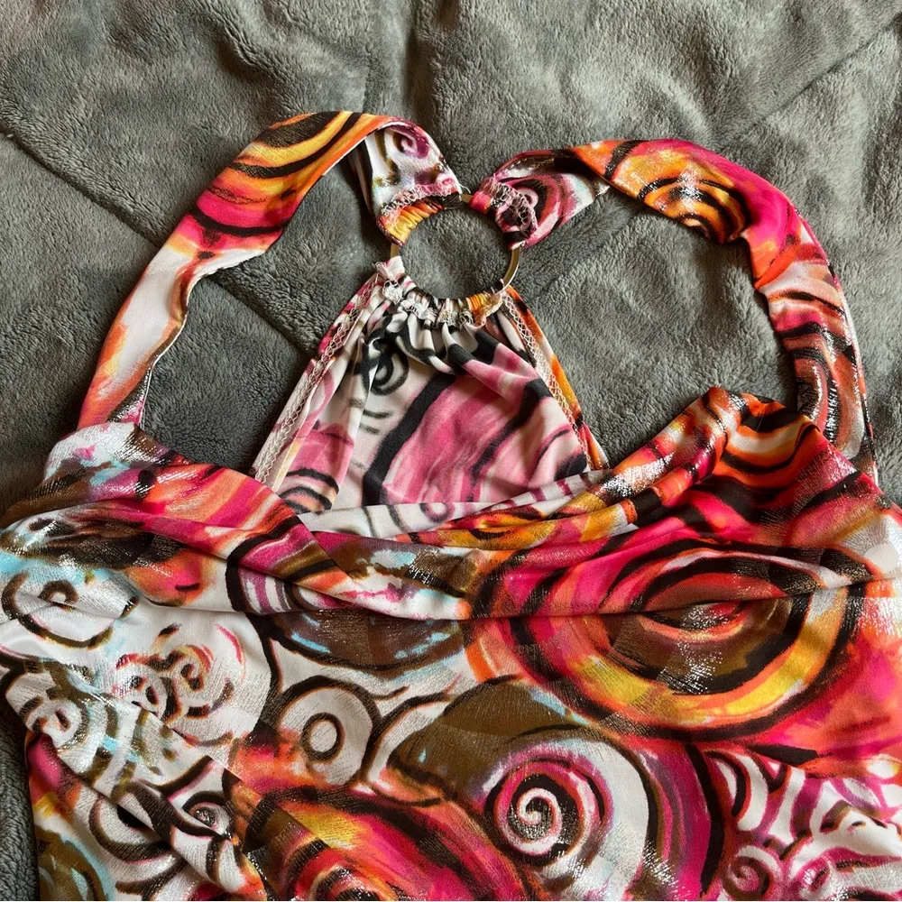 Body Central Y2K  groovy funky mini dress size large - Image 3