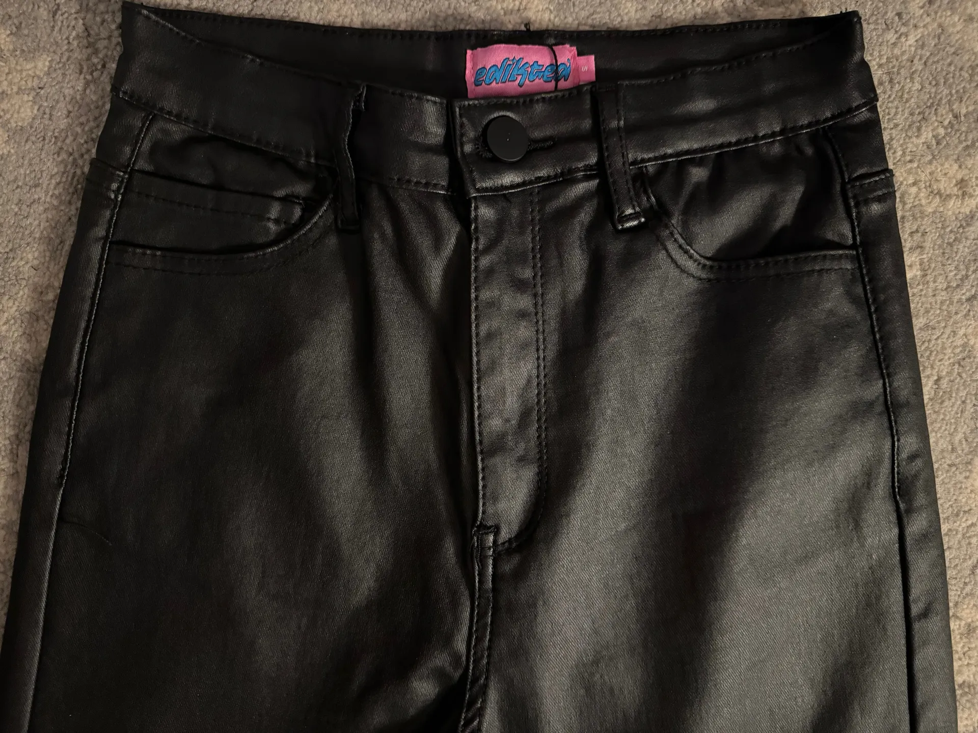 Leather Flare Pants - Image 5