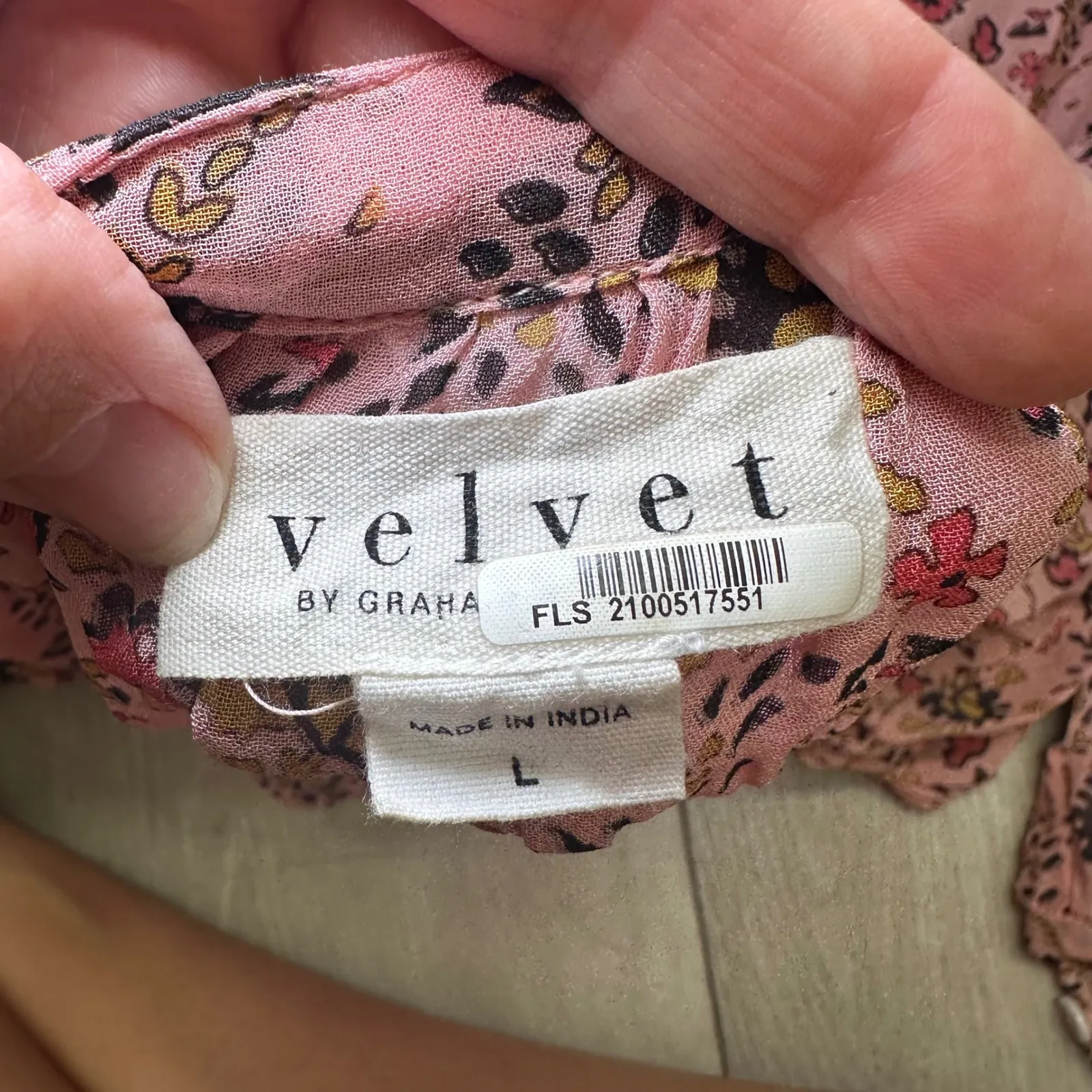 Revolve‎ Velvet by Graham Spencer Aubrey dress pink mini long sleeve sheer large - Image 6