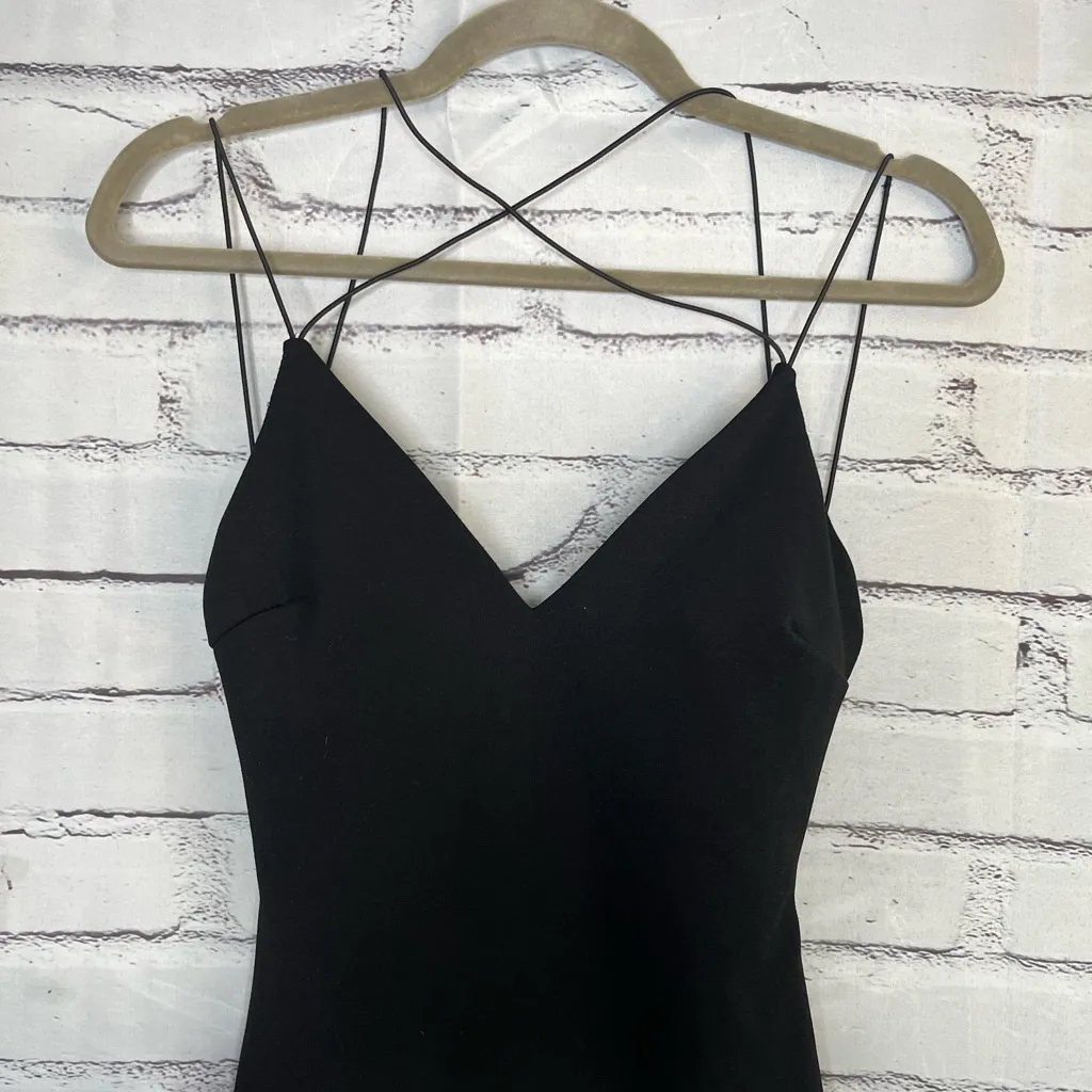 B. Smart Black Spaghetti Strap Mini Skirt Dress Backless Summer Dress SZ 3 Y2K - Image 4