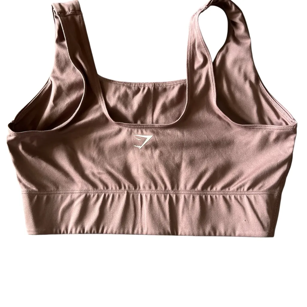 Gymshark‎ longline sports bra, size M. Color is truffle brown - excellent cond - Image 3