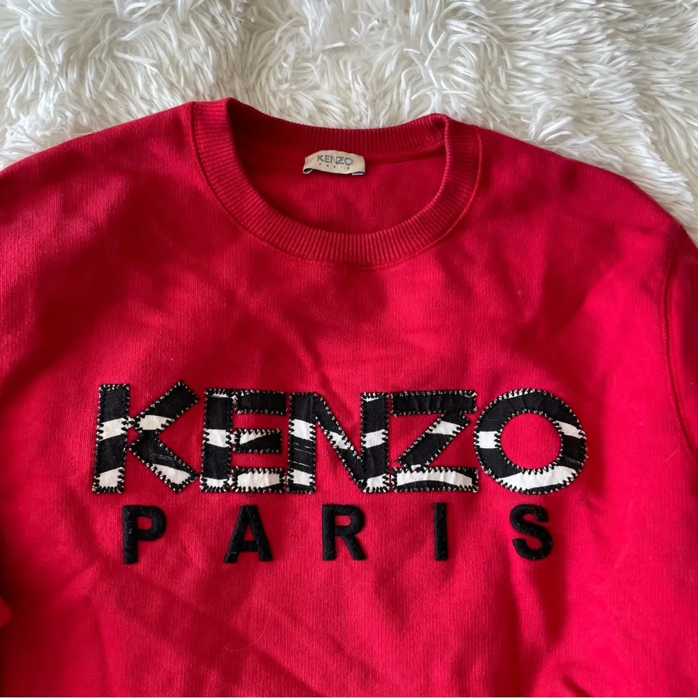 Kenzo Paris rare sample piece logo sweatshirt Red - Image 4